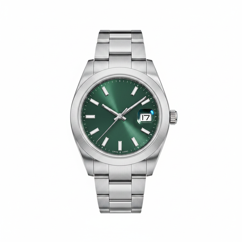 Men's Steel Automatic Green Dial Watch