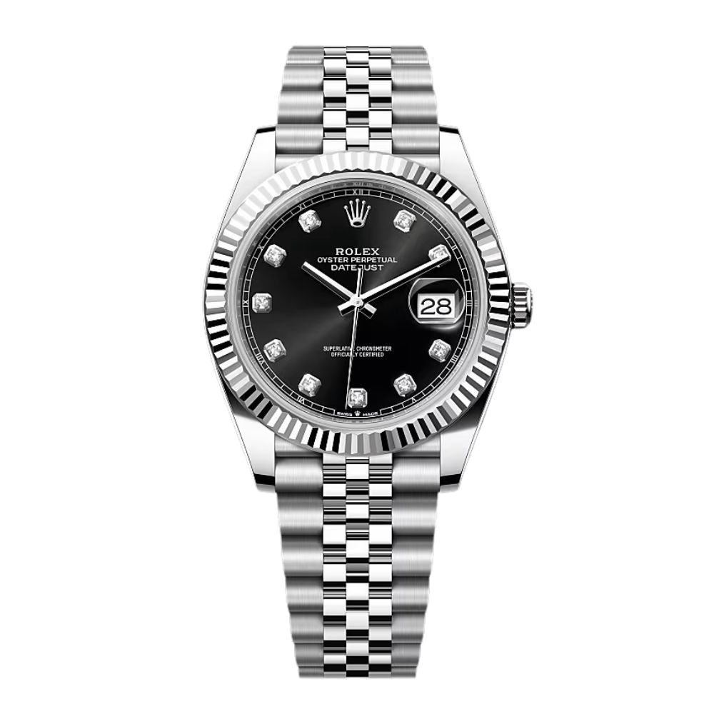 [Bundle Kit 2 pcs] Automatic Black Diamond Dial Watch