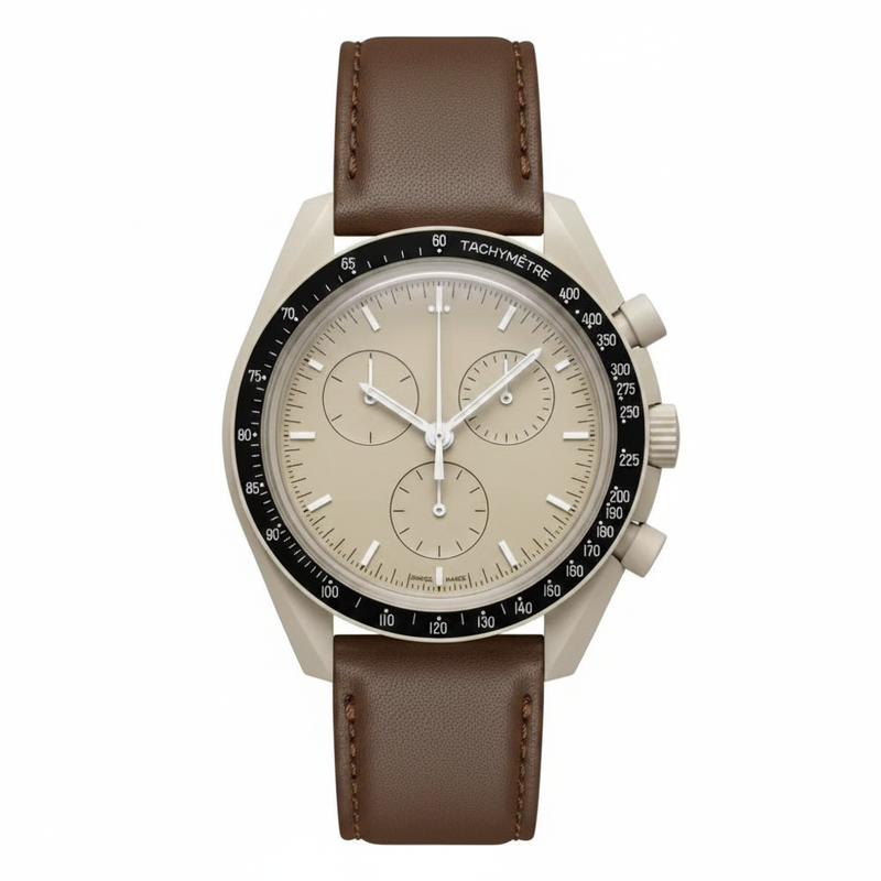Chronograph Watch with Planet Design
