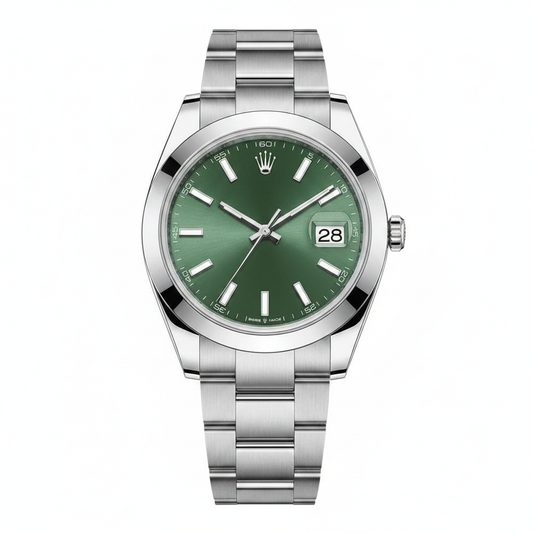 Green Dial Watch 41mm Jubilee Bracelet